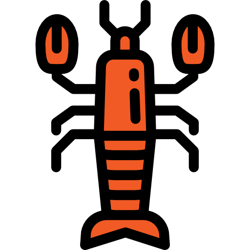 Crustaceans Detailed Rounded Lineal color icon