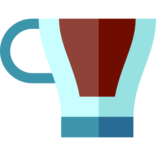 Coffee glass Basic Straight Flat icon