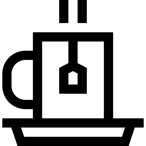 xícara de chá Basic Straight Lineal Ícone