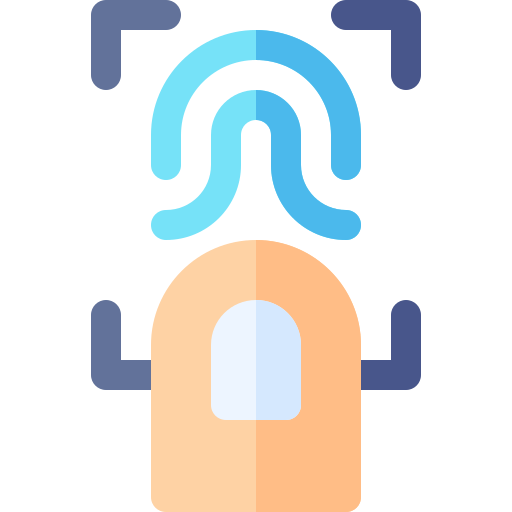 지문 Basic Rounded Flat icon