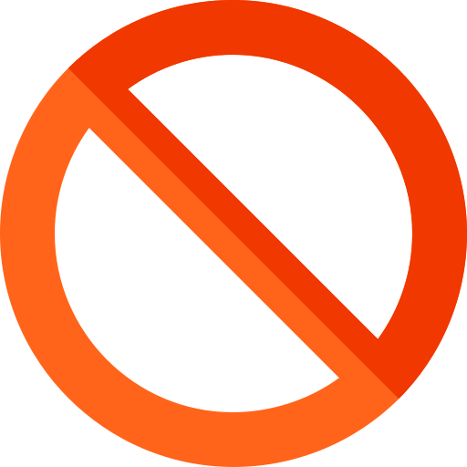 Prohibición Basic Rounded Flat icono