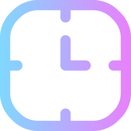 Clock Super Basic Rounded Gradient icon