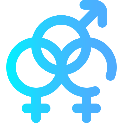 biseksueel Super Basic Omission Gradient icoon