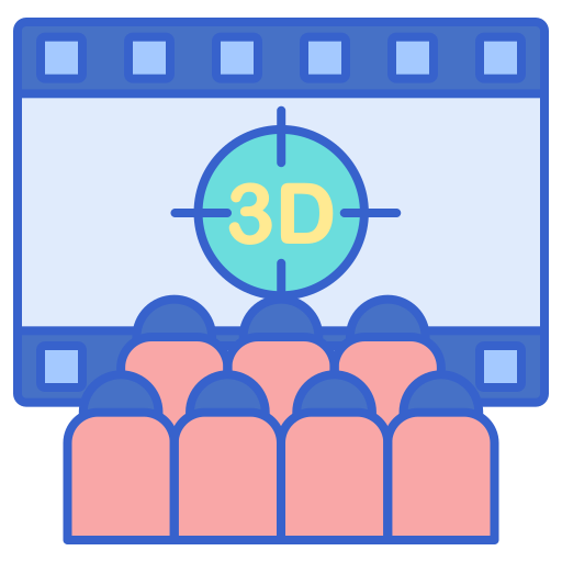 film 3d Flaticons Lineal Color icon