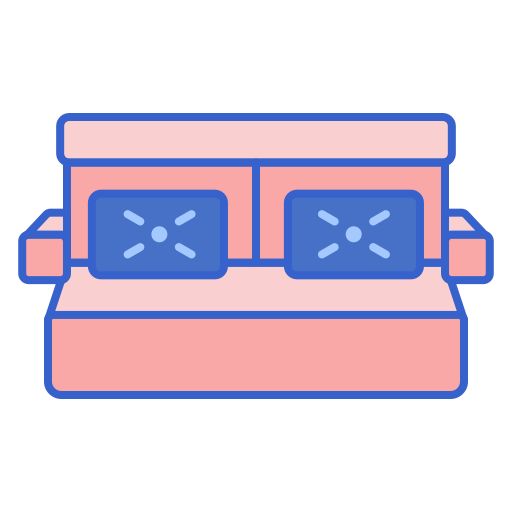 Bed seat Flaticons Lineal Color icon