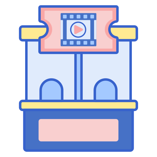 Box office Flaticons Lineal Color icon