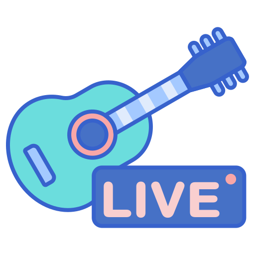 live musik Flaticons Lineal Color icon