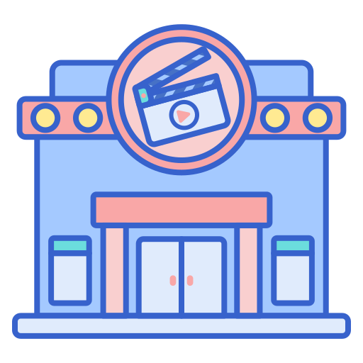 Movie theater Flaticons Lineal Color icon