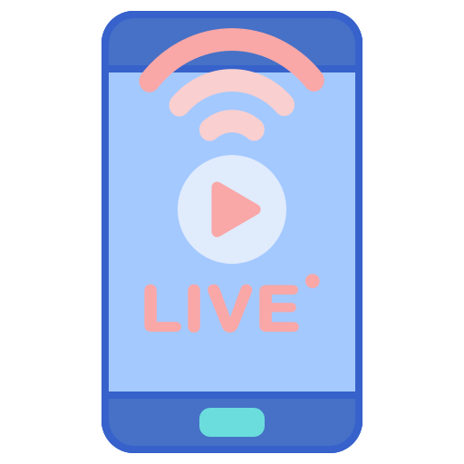 live-streaming Flaticons Lineal Color icon