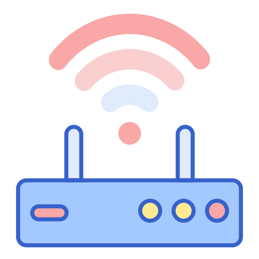 w-lan Flaticons Lineal Color icon