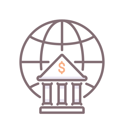globalna bankowość Flaticons Lineal Color ikona