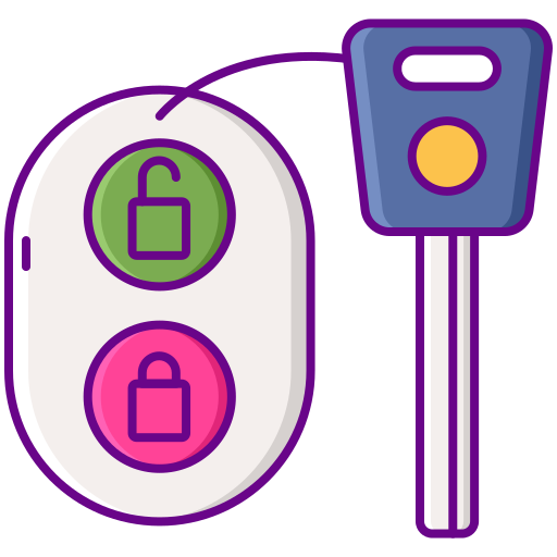 Car key Flaticons Lineal Color icon