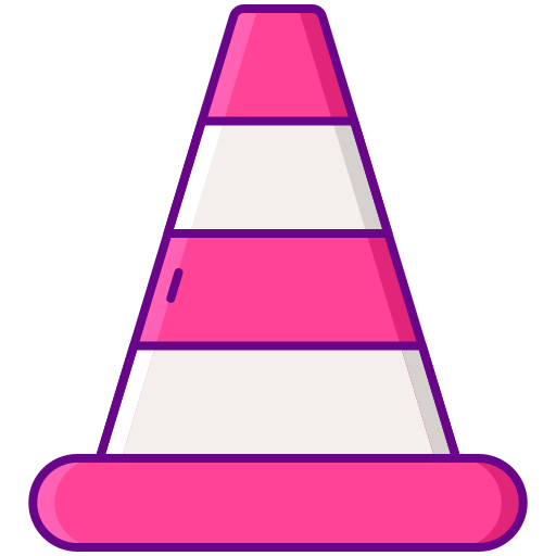 Cone de tráfego Flaticons Lineal Color Ícone