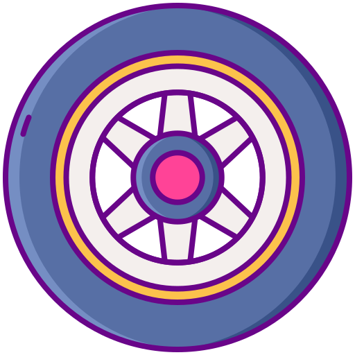 Wheel Flaticons Lineal Color icon