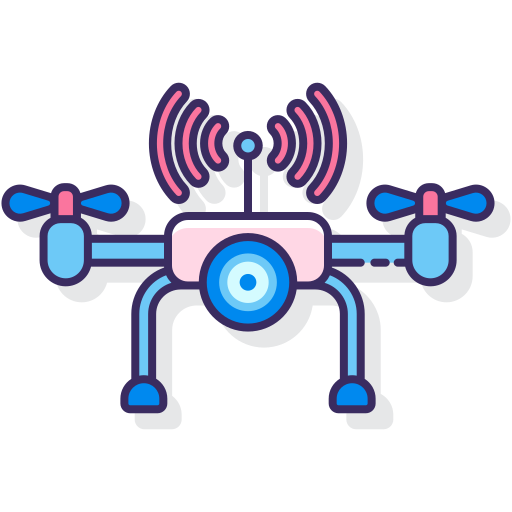 drone Flaticons Lineal Color icona
