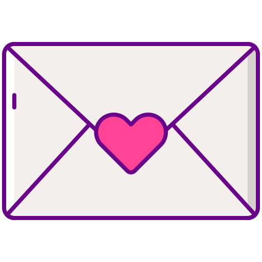 list miłosny Flaticons Lineal Color ikona