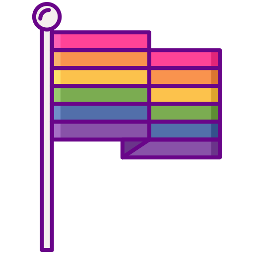 Bandera arcoiris Flaticons Lineal Color icono