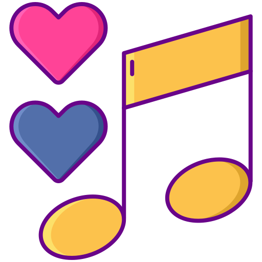 muziek Flaticons Lineal Color icoon