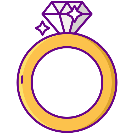 Обручальное кольцо Flaticons Lineal Color иконка