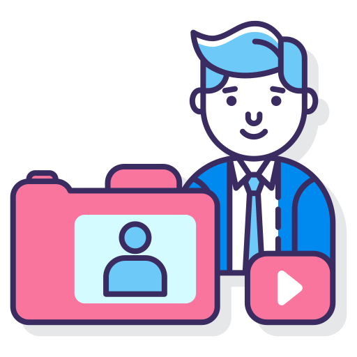 video blog Flaticons Lineal Color icona