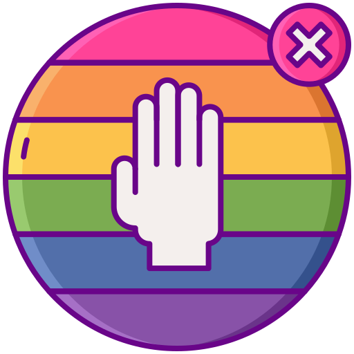 nessuna omofobia Flaticons Lineal Color icona