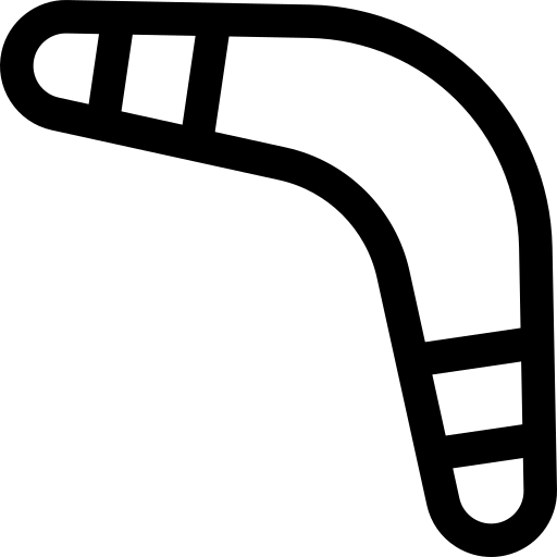 boemerang Basic Rounded Lineal icoon