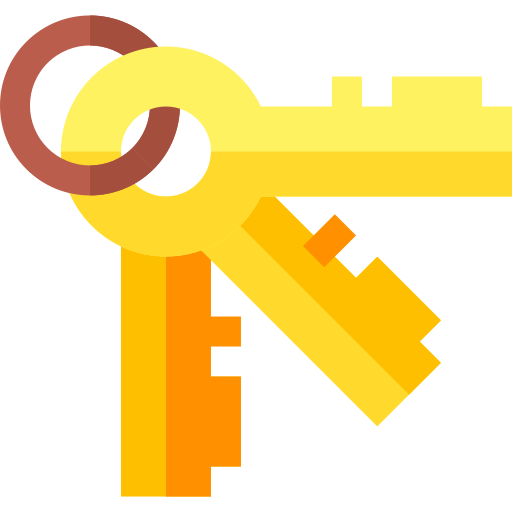 sleutelhanger Basic Straight Flat icoon
