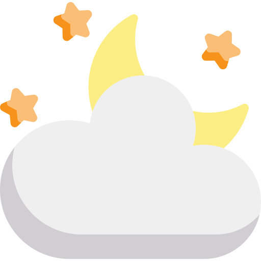 Cloudy night Special Flat icon