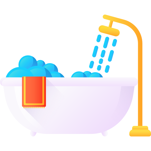 vasca da bagno 3D Color icona