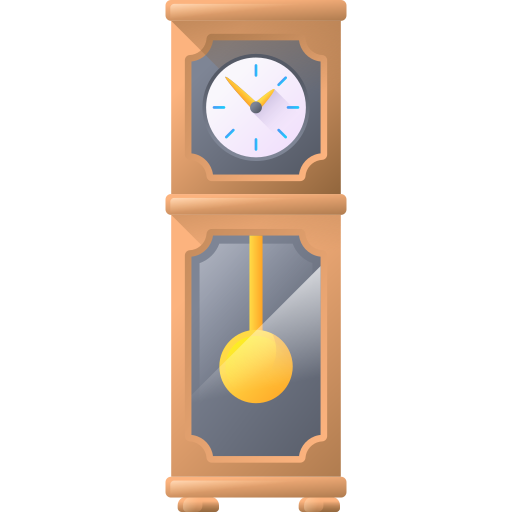 Grandfather clock 3D Color icon