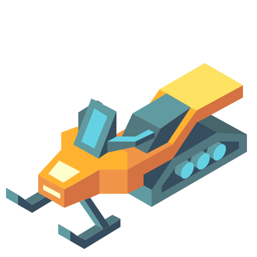 Snowmobile Chanut is Industries Isometric icon