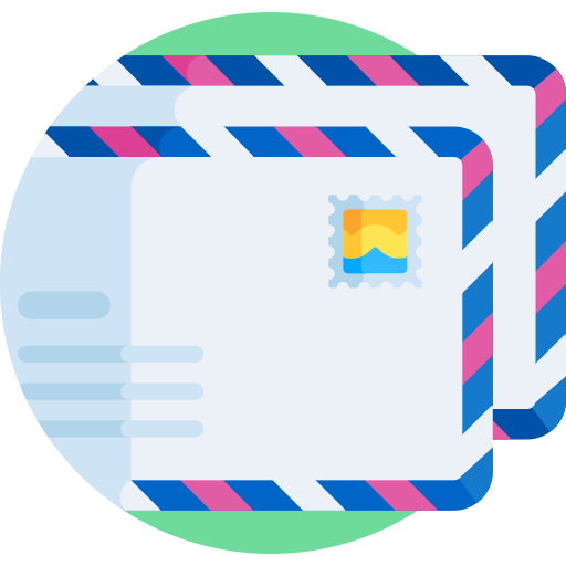 courrier Detailed Flat Circular Flat Icône