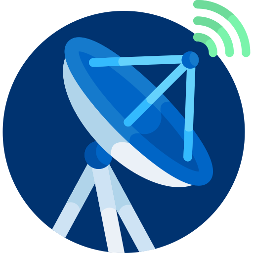 antenna parabolica Detailed Flat Circular Flat icona