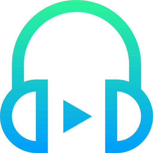Audio Super Basic Straight Gradient icon