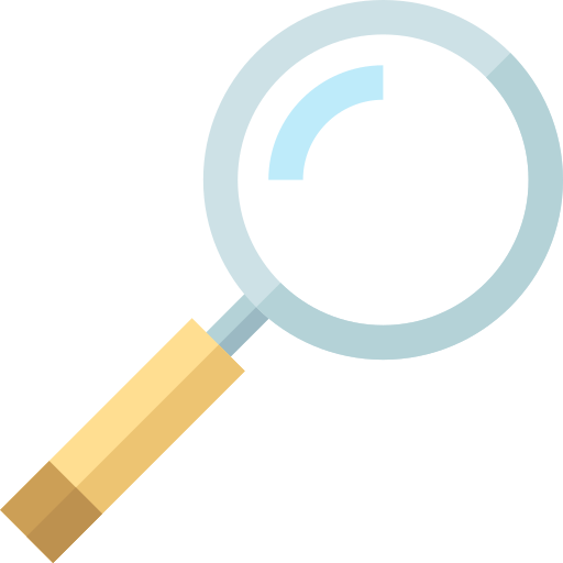 Magnifying glass Basic Straight Flat icon