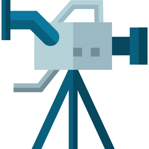 telecamera televisiva Basic Straight Flat icona