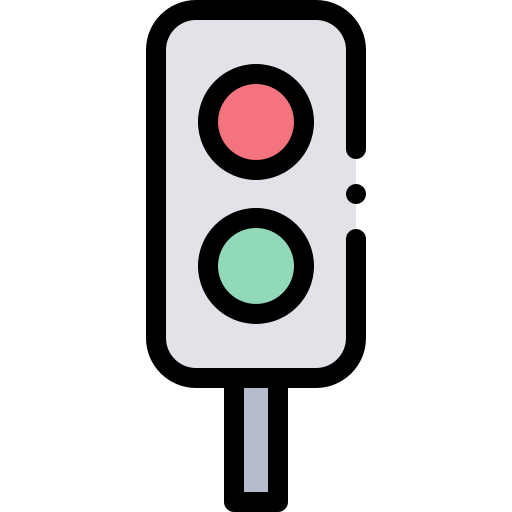 Traffic lights Detailed Rounded Lineal color icon
