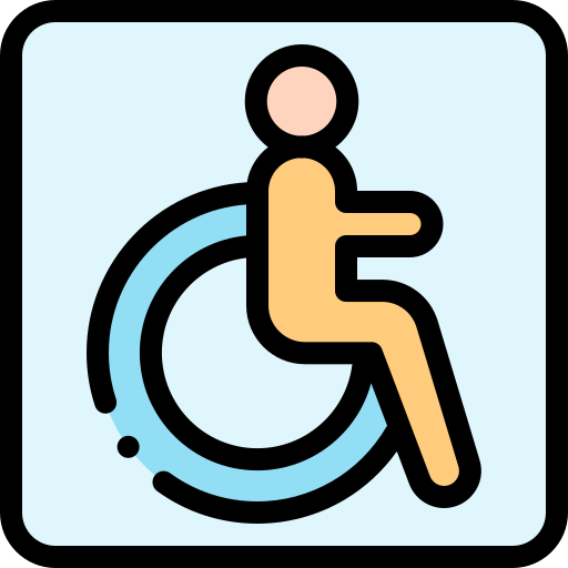 Disabled people Detailed Rounded Lineal color icon