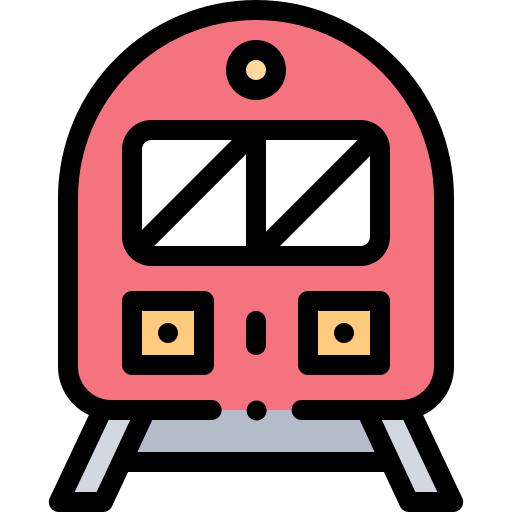 Train Detailed Rounded Lineal color icon