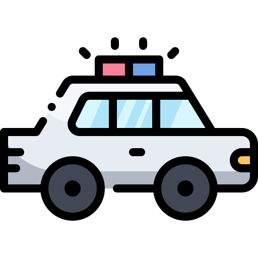politieauto Vitaliy Gorbachev Lineal Color icoon