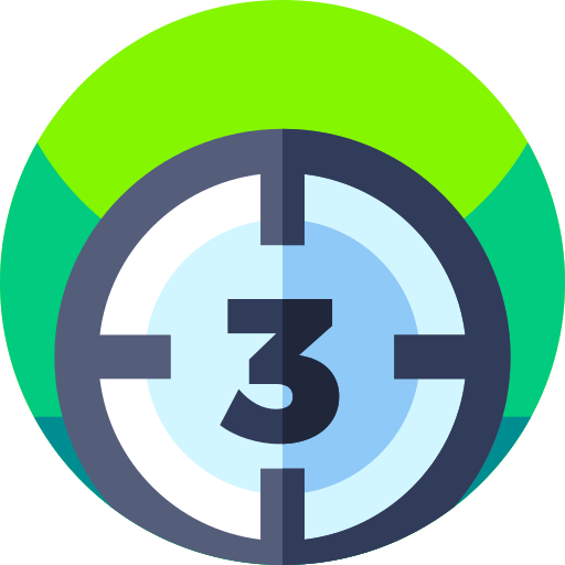 Count Geometric Flat Circular Flat icon