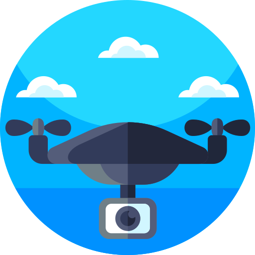 drone Geometric Flat Circular Flat icona