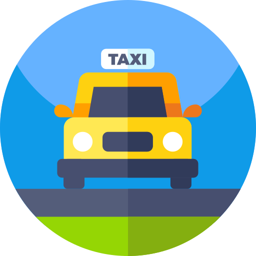 taxi Geometric Flat Circular Flat icon