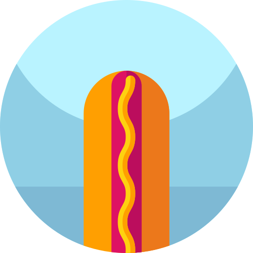 hot dog Geometric Flat Circular Flat ikona
