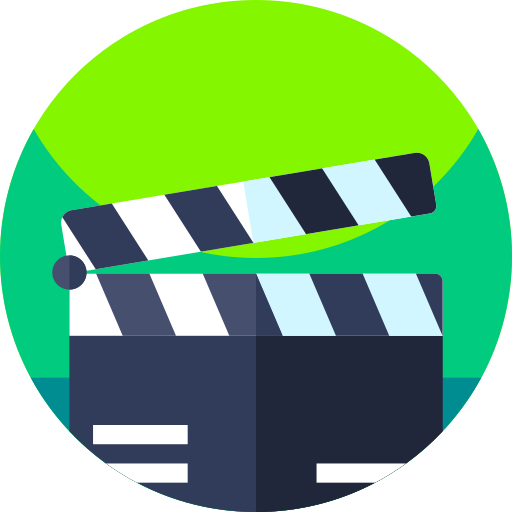 Clapperboard Geometric Flat Circular Flat icon