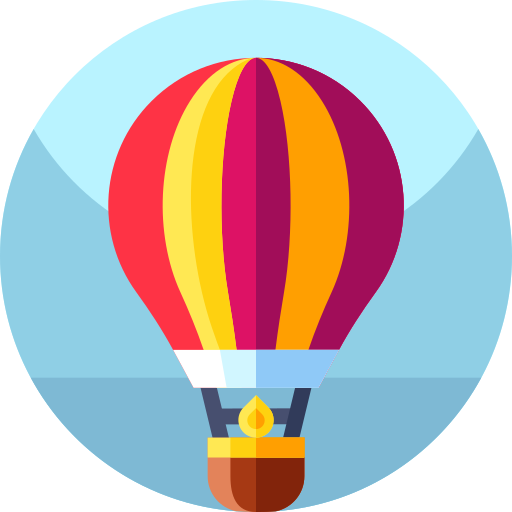 balon na gorące powietrze Geometric Flat Circular Flat ikona