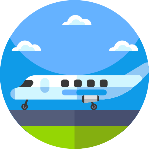 비행기 Geometric Flat Circular Flat icon