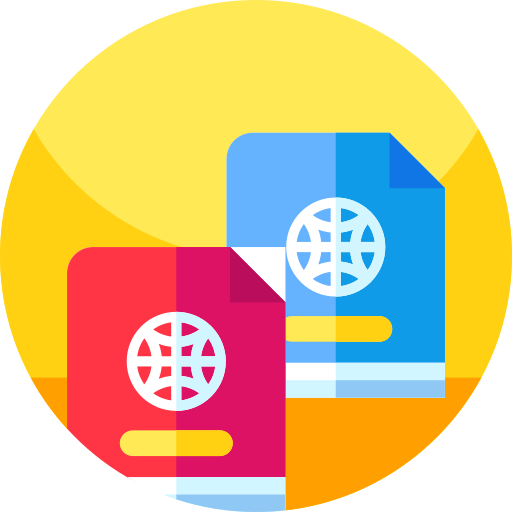 reisepass Geometric Flat Circular Flat icon