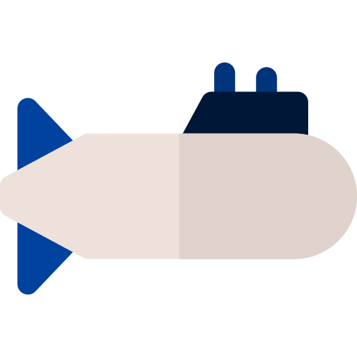 Submarino Basic Rounded Flat Ícone
