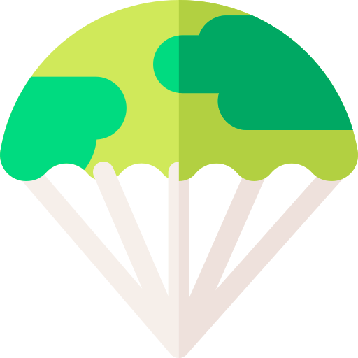 Paracaídas Basic Rounded Flat icono